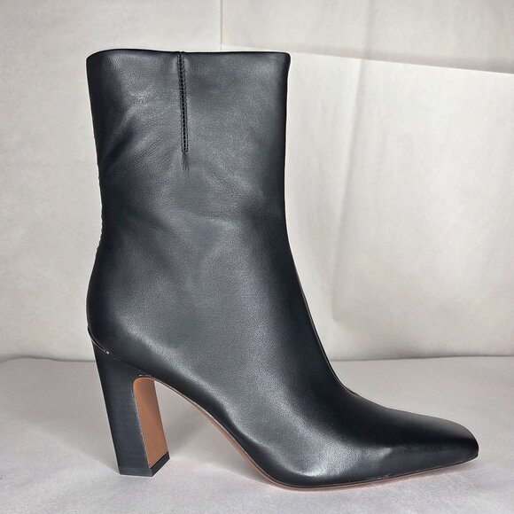 NWT Franco Sarto Women's Briar Black Leather Ankle Boots - Picture 2 of 7